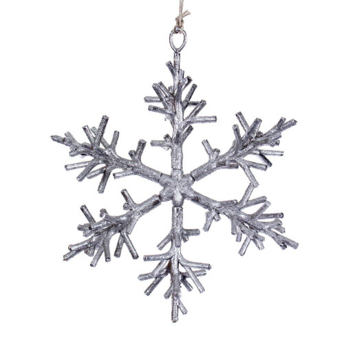 Vickerman RV230407 - 6.5 inch Silver Snowflake Christmas Ornament - 6 Pack 