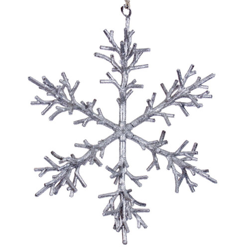 Vickerman RV230507 - 9 inch Silver Snowflake Christmas Ornament - 3 Pack 