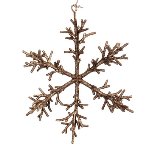 Vickerman RV230576 - 9 inch Chocolate Snowflake Christmas Ornament - 3 Pack 