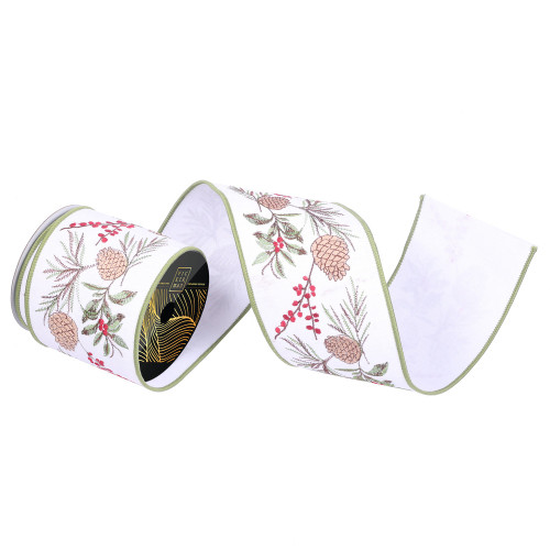 Vickerman QK251100 - Multicolor Wired Decorative Ribbon - 4" x 10 Yards