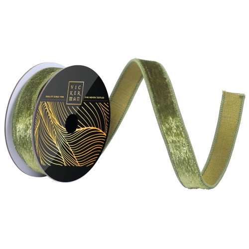 Vickerman QK259134 - Juniper Velvet Wired Decorative Ribbon - 1" x 10 Yards