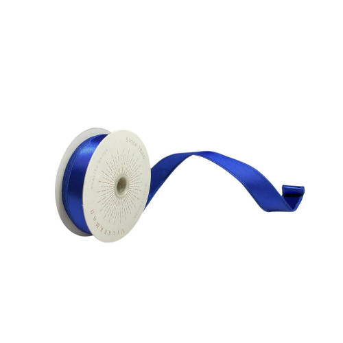 Vickerman QTX240702 - Blue Shiny Wired Decorative Ribbon - 1" x 10 Yards 