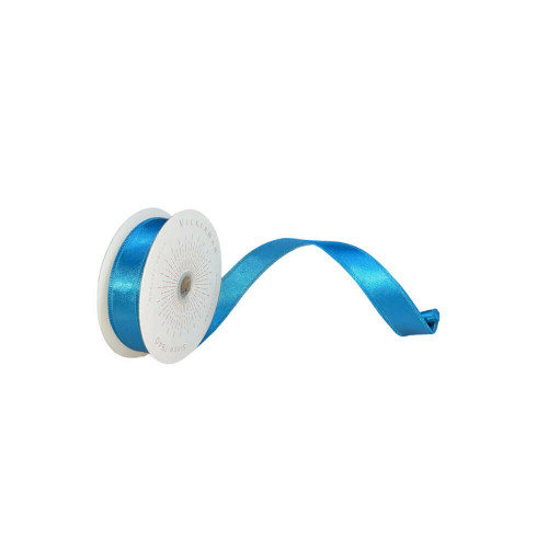 Vickerman QTX240712 - Turquoise Shiny Wired Decorative Ribbon - 1" x 10 Yards