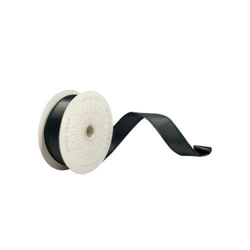 Vickerman QTX240717 - Black Shiny Wired Decorative Ribbon - 1" x 10 Yards 