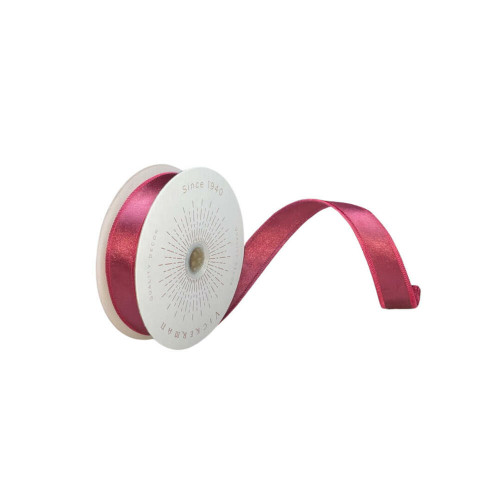 Vickerman QTX240721 - Berry Red Shiny Wired Decorative Ribbon - 1" x 10 Yards