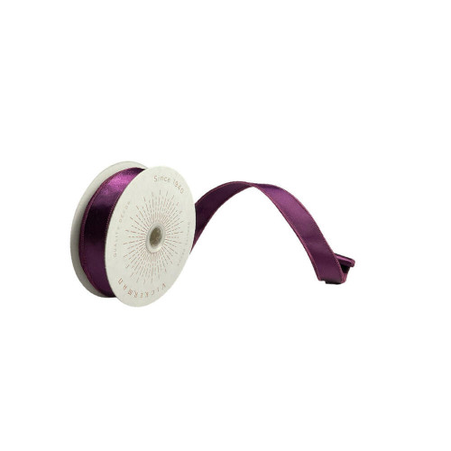 Vickerman QTX240726 - Plum Shiny Wired Decorative Ribbon - 1" x 10 Yards