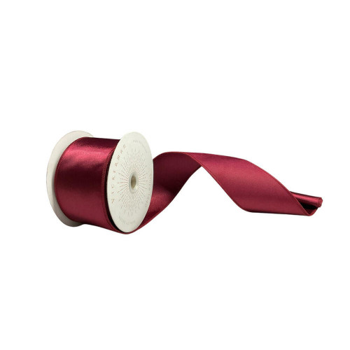 Vickerman QTX240919 - Wine Shiny Wired Decorative Ribbon - 2.5" x 10 Yards 