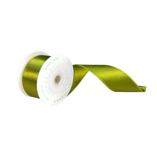 Vickerman QTX240964 - Moss / Green Shiny Wired Decorative Ribbon - 2.5" x 10 Yards 