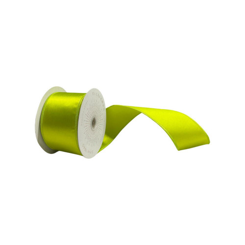 Vickerman QTX240973 - Lime Shiny Wired Decorative Ribbon - 2.5" x 10 Yards