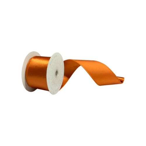 Vickerman QTX240988 - Copper Shiny Wired Decorative Ribbon - 2.5" x 10 Yards 
