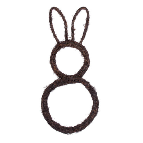 Vickerman FPQ240126 - 26" H x 12" W Bunny Outline Twig Wreath 