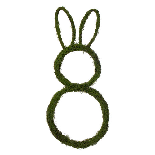 Vickerman FPQ240126M - 26" H x 2" W Bunny Outline Mossy Twig Wreath