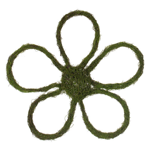 Vickerman FPQ241724M - 24" H x 24" W Flower Outline Mossy Twig Wreath