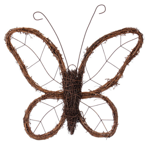 Vickerman FPQ242113 - 13" H x 15" W Butterfly Outline Twig Wreath