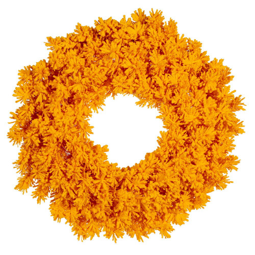 Vickerman K237230 - 30" Flocked Yellow Wreath