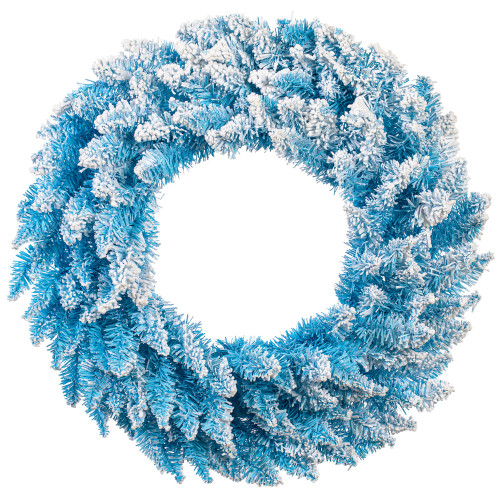 Vickerman K255830 - 30" Flocked Baby Blue Fir Wreath