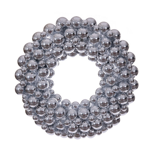Vickerman N251907UV - 28" Silver Shiny Ball Wreath 
