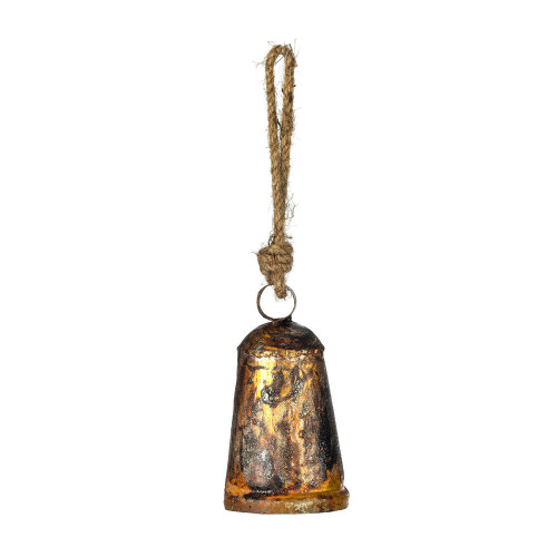 Vickerman JE231740 - 6 inch Antique Gold Country Bell Christmas Ornament - 2 Pack