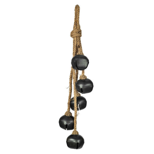 Vickerman JE232130 - 2 inch Matte Gunmetal Jingle Bell x5 Christmas Ornament - 2 Pack