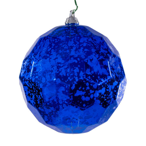 Vickerman MC240102 - 4.75 inch Blue Honeycomb Mercury Christmas Ornament - 4 Pack