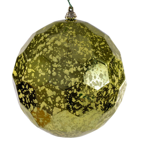 Vickerman MC240273 - 6 inch Lime Honeycomb Mercury Christmas Ornament - 2 Pack 