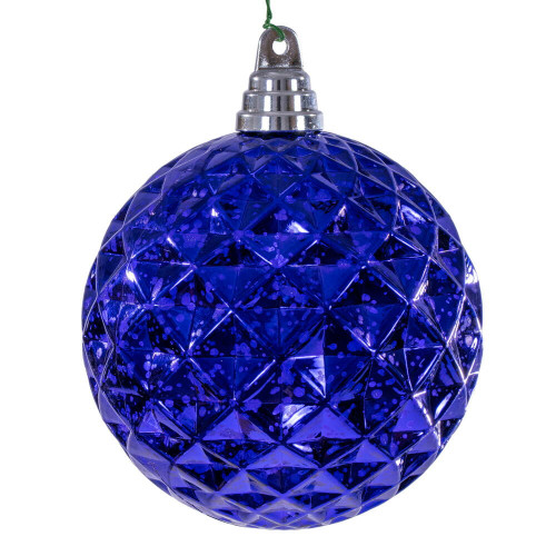 Vickerman MC240366 - 4.75 inch Purple Diamond Mercury Christmas Ornament - 4 Pack 