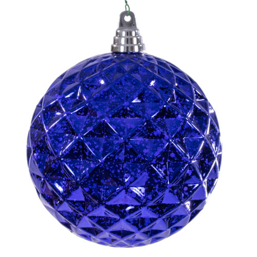 Vickerman MC240466 - 6 inch Purple Diamond Mercury Christmas Ornament - 2 Pack 