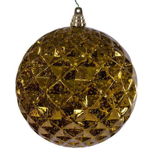 Vickerman MC240514 - 8 inch Olive Diamond Mercury Christmas Ornament