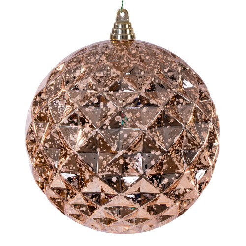 Vickerman MC240558 - 8 inch Rose Gold Diamond Mercury Christmas Ornament