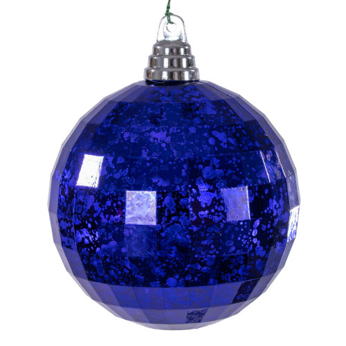 Vickerman MC240766 - 4.75 inch Purple Mirror Mercury Christmas Ornament - 4 Pack