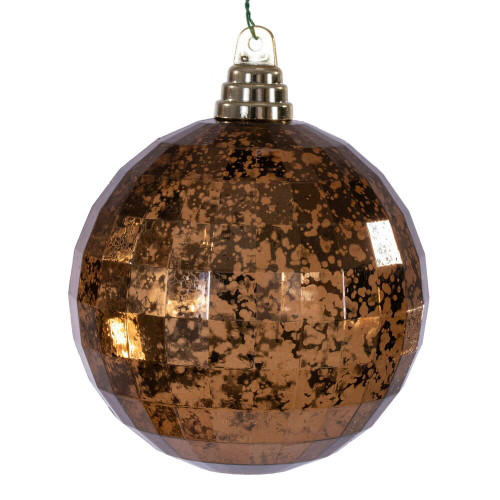 Vickerman MC240776 - 4.75 inch Mocha Mirror Mercury Christmas Ornament - 4 Pack