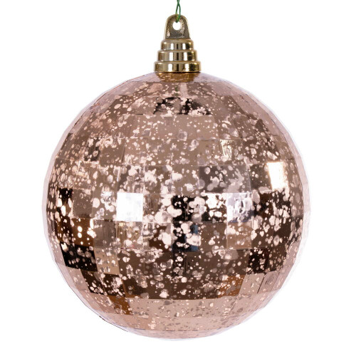 Vickerman MC240858 - 6 inch Rose Gold Mirror Mercury Christmas Ornament - 2 Pack 