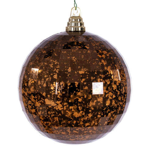 Vickerman MC240876 - 6 inch Mocha Mirror Mercury Christmas Ornament - 2 Pack 