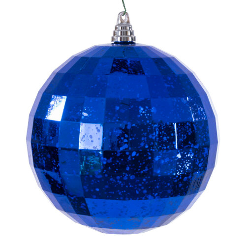 Vickerman MC240902 - 8 inch Blue Mirror Mercury Christmas Ornament 
