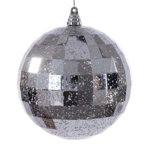Vickerman MC240907 - 8 inch Silver Mirror Mercury Christmas Ornament 