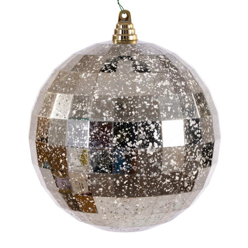 Vickerman MC240938 - 8 inch Champagne Mirror Mercury Christmas Ornament