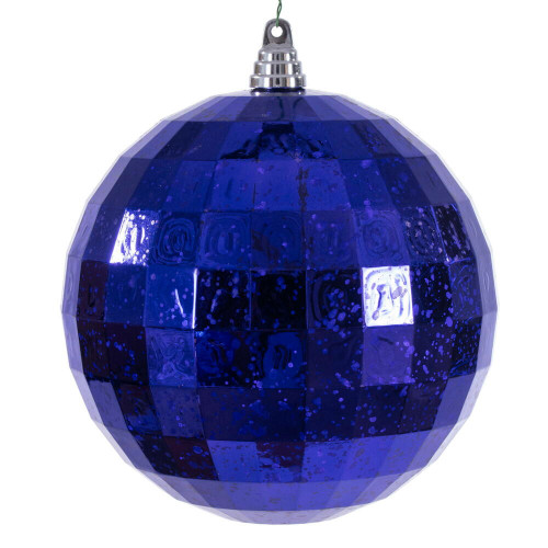 Vickerman MC240966 - 8 inch Purple Mirror Mercury Christmas Ornament 