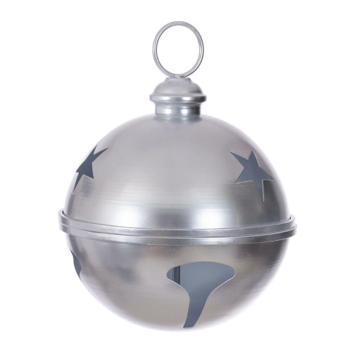 Vickerman RAA231007 - 10 inch Silver Iron Bell Christmas Ornament 