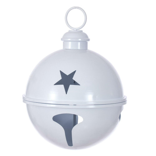 Vickerman RAA231411 - 14 inch White Iron Bell Christmas Ornament
