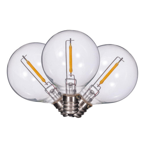 Vickerman X23G4001 - G40 Transparent Warm White LED Replacement Bulb - 25 Pack