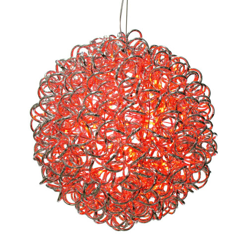 Vickerman X24S1403 - 14 in. Red LED Micro Spiral Light Ball - 120 Lights