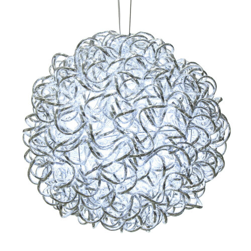 Vickerman X24S1410 - 14 in. Pure White LED Micro Spiral Light Ball - 120 Lights