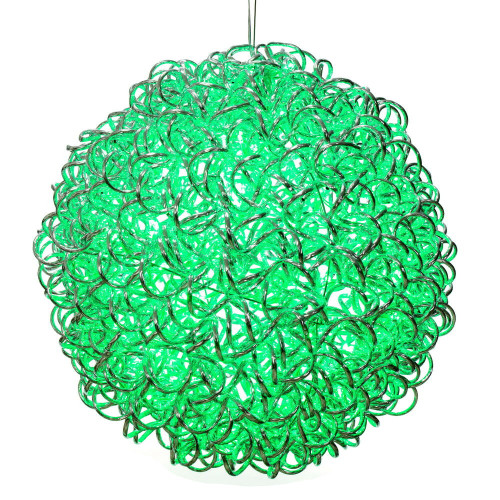 Vickerman X24S1804 - 18 in. Green LED Micro Spiral Light Ball - 180 Lights 
