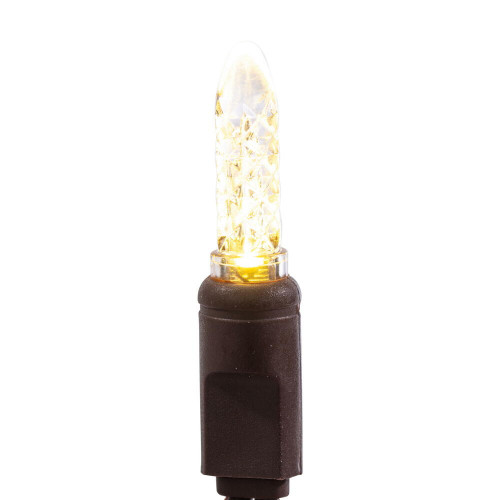 Vickerman X4B5701PBG - 24 ft Warm White LED M5 Christmas Light String - 70 Lights - Brown Wire