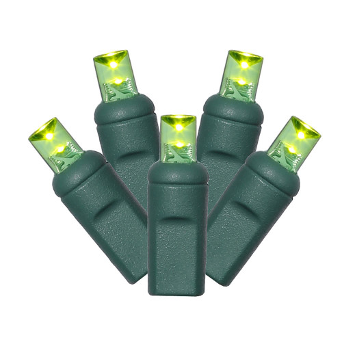 Vickerman X4G6733TPBG - 24 ft Lime LED Twinkle Christmas Light String - 70 Lights - Green Wire