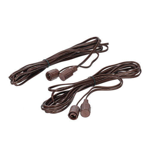 Vickerman X6B6617 - 15 ft Brown Wire Coaxial Extension Cord - 2 Pack