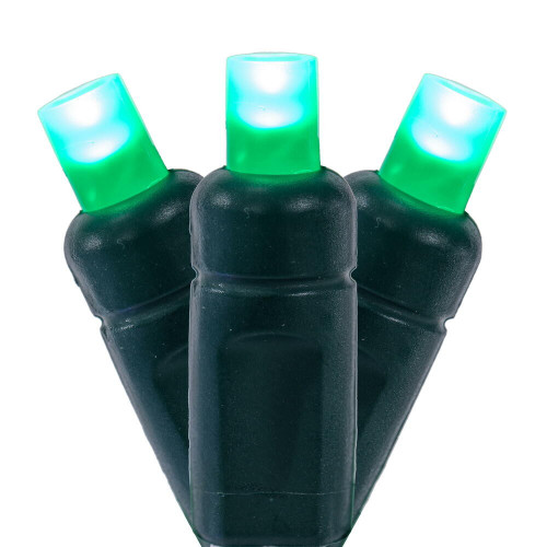 Vickerman X6G66504FPBG - 25 ft Green LED Coaxial Christmas Light String - 50 Lights 