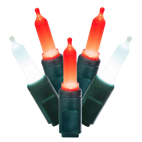 Vickerman X6G7531F - Pure White LED Mini Light Christmas Light String - 50 Lights - Green Wire