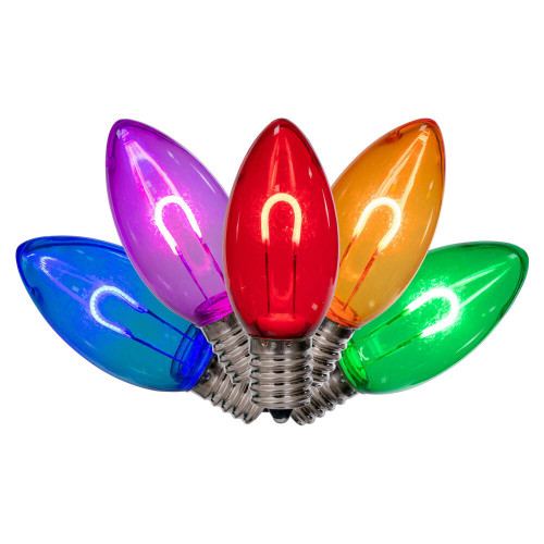 Vickerman XC9TU00-25 - C9 Transparent Multicolor LED Replacement Bulb - 25 Pack