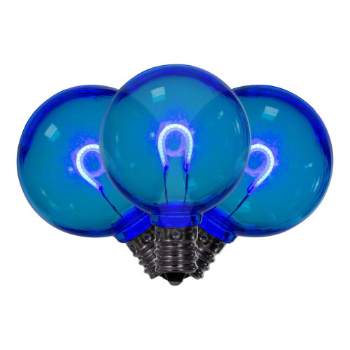 Vickerman XG40TU02-25 - G40 Transparent Blue LED Replacement Bulb - 25 Pack